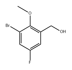 2-甲氧基-3-溴-5-氟苄醇 结构式