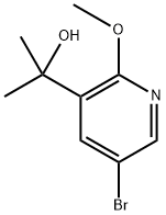 2-(5-溴-2-甲氧基吡啶-3-基)丙-2-醇 结构式