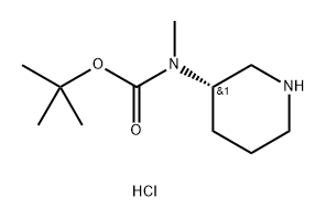 叔丁基(S)-甲基(哌啶-3-基)氨基甲酸酯盐酸盐 结构式