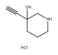 3-乙炔基哌啶-3-醇盐酸盐 结构式