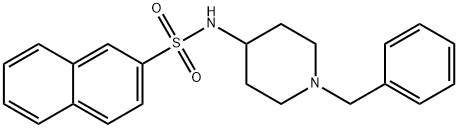 N-(1-苄基哌啶-4-基)萘-2-磺酰胺 结构式