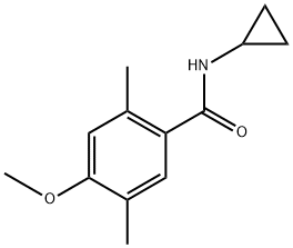 N-cyclopropyl-4-methoxy-2,5-dimethylbenzamide 结构式