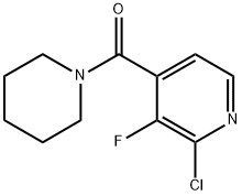 (2-Chloro-3-fluoropyridin-4-yl)(piperidin-1-yl)methanone 结构式