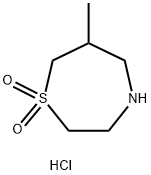 6-Methyl-1,4-thiazepane-1,1-dione hydrochloride 结构式