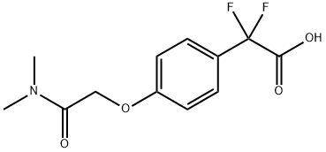 Benzeneacetic acid, 4-[2-(dimethylamino)-2-oxoethoxy]-α,α-difluoro- 结构式
