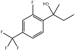 2-(2-fluoro-4-(trifluoromethyl)phenyl)butan-2-ol 结构式