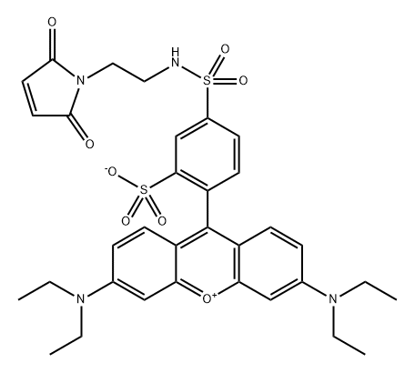 Xanthylium, 3,6-bis(diethylamino)-9-[4-[[[2-(2,5-dihydro-2,5-dioxo-1H-pyrrol-1-yl)ethyl]amino]sulfonyl]-2-sulfophenyl]-, inner salt 结构式