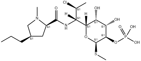 克林霉素(2R-顺式)-非对映体2-磷酸 结构式