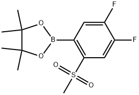 1,3,2-Dioxaborolane, 2-[4,5-difluoro-2-(methylsulfonyl)phenyl]-4,4,5,5-tetram... 结构式