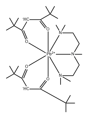 BIS(TETRAMETHYLHEPTANEDIONATO)LEAD-PENTAMETHYLDIETHYLENETRIAMINE ADDUCT 结构式