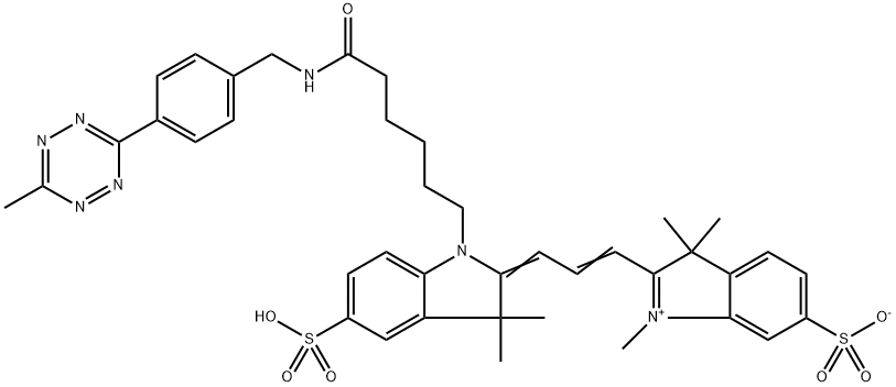 DISULFO-CYANINE3 ME-TETRAZINE 结构式
