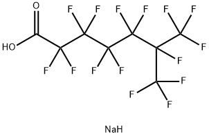 Heptanoic acid, 2,2,3,3,4,4,5,5,6,7,7,7-dodecafluoro-6-(trifluoromethyl)-, sodium salt (1:1) 结构式