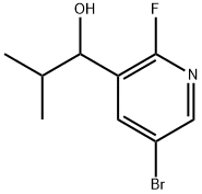 1-(5-bromo-2-fluoropyridin-3-yl)-2-methylpropan-1-ol 结构式