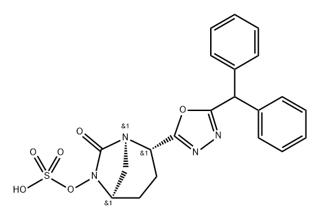 (1R,2S,5R)-2-[5-(DIPHENYLMETHYL)-1,3,4- OXADIAZOL-2-YL]-7-OXO-1,6-DIAZABICYCLO[3.2.1] OCT-6-YL HYDRO 结构式