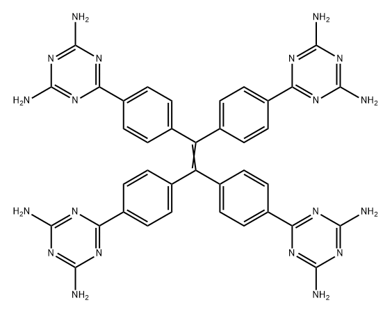 4,4',4'',4'''-tetra(2,4-diamino-1,3,5-triazin-6-yl)tetraphenylethene 结构式