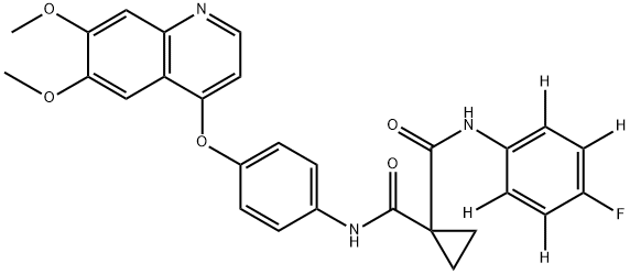 CABOZANTINIB-D4 (BENZENE-RING-D4) 结构式