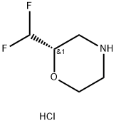 (S)-2-(二氟甲基)吗啉盐酸盐 结构式