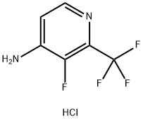 3-氟-2-(三氟甲基)吡啶-4-胺盐酸盐 结构式