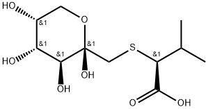 Β-D-FRUCTOPYRANOSE, 1- S -[(1 S )-1-CARBOXY-2-METHYLPROPYL]-1-THIO- 结构式