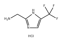 4-(三氟甲基)-1H-咪唑-2-基]甲胺二盐酸 结构式