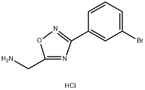 3-(3-溴苯基)-1,2,4-噁二唑-5-基]甲胺盐酸 结构式