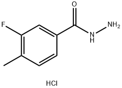 3-fluoro-4-methylbenzohydrazide hydrochloride 结构式