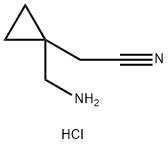 2-(1-(氨基甲基)环丙基)乙腈盐酸盐 结构式