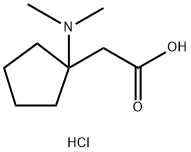 2-[1-(二甲氨基)环戊基]乙酸盐酸盐 结构式