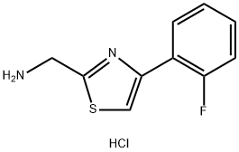 4-(2-氟苯基)-1,3-噻唑-2-基]甲胺二盐酸 结构式