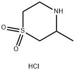 3-methyl-1lambda6-thiomorpholine-1,1-dione hydrochloride 结构式