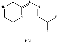 3-(Difluoromethyl)-5h,6h,7h,8h-[1,2,4]triazolo[4,3-a]pyrazine dihydrochloride 结构式