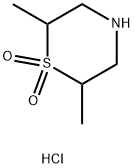 2,6-dimethyl-1lambda6-thiomorpholine-1,1-dione hydrochloride 结构式