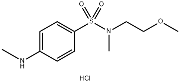 N-(2-methoxyethyl)-N-methyl-4-(methylamino)benzene-1-sulfonamide hydrochloride 结构式