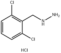 (2,6-二氯苯基)甲基]肼盐酸 结构式