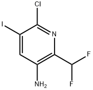 6-氯-2-(二氟甲基)-5-碘吡啶-3-胺 结构式