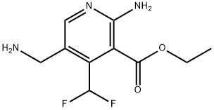 Ethyl 2-amino-5-(aminomethyl)-4-(difluoromethyl)pyridine-3-carboxylate 结构式