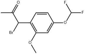 1-Bromo-1-(4-(difluoromethoxy)-2-methoxyphenyl)propan-2-one 结构式