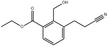 Ethyl 3-(2-cyanoethyl)-2-(hydroxymethyl)benzoate 结构式