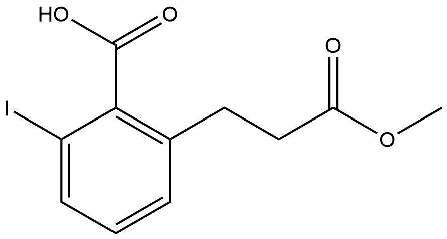 Methyl 2-carboxy-3-iodophenylpropanoate 结构式