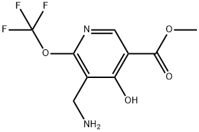 Methyl 3-(aminomethyl)-4-hydroxy-2-(trifluoromethoxy)pyridine-5-carboxylate 结构式