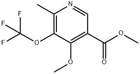 Methyl 4-methoxy-2-methyl-3-(trifluoromethoxy)pyridine-5-carboxylate 结构式