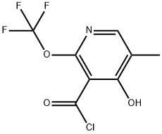 4-Hydroxy-5-methyl-2-(trifluoromethoxy)pyridine-3-carbonyl chloride 结构式