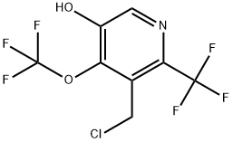 3-(Chloromethyl)-5-hydroxy-4-(trifluoromethoxy)-2-(trifluoromethyl)pyridine 结构式