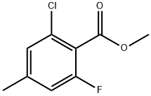 methyl 2-chloro-6-fluoro-4-methylbenzoate 结构式