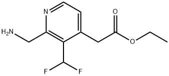 Ethyl 2-(aminomethyl)-3-(difluoromethyl)pyridine-4-acetate 结构式