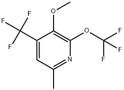 3-Methoxy-6-methyl-2-(trifluoromethoxy)-4-(trifluoromethyl)pyridine 结构式