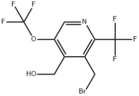 3-(Bromomethyl)-5-(trifluoromethoxy)-2-(trifluoromethyl)pyridine-4-methanol 结构式