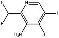 3-Amino-2-(difluoromethyl)-4-fluoro-5-iodopyridine 结构式