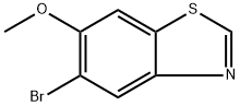 5-溴-6-甲氧基-1,3-苯并噻唑 结构式