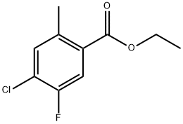 Ethyl 4-chloro-5-fluoro-2-methylbenzoate 结构式